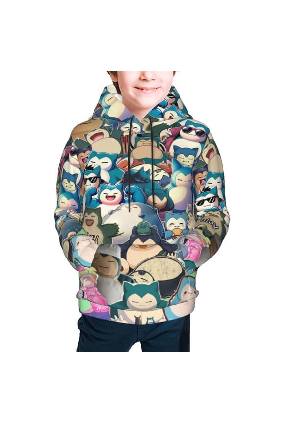 Youth Cartoon Hoodie Fashion Long Sleeve Kids Pullover Coat Casual Hoody Hooded Sweatshirts for Boys Girls