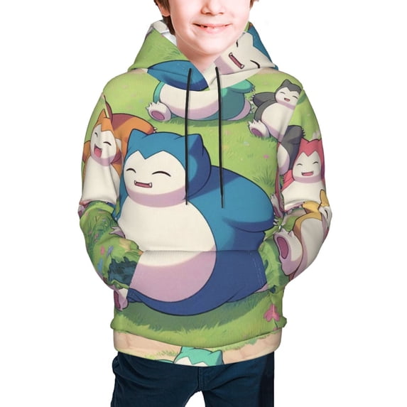 Youth Cartoon Hoodie Fashion Long Sleeve Kids Pullover Coat Casual Hoody Hooded Sweatshirts for Boys Girls