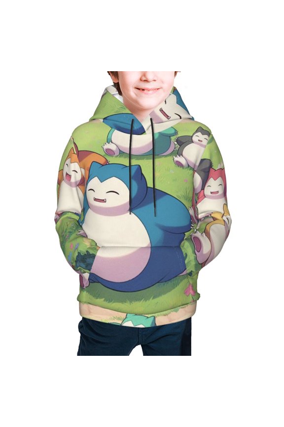 Youth Cartoon Hoodie Fashion Long Sleeve Kids Pullover Coat Casual Hoody Hooded Sweatshirts for Boys Girls