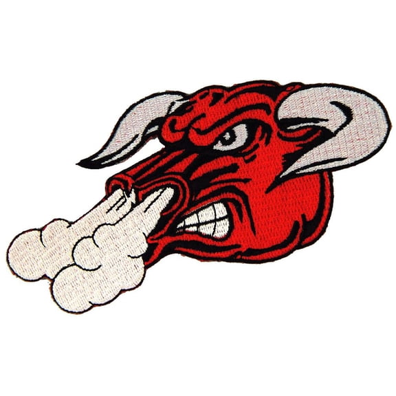 Snorting Bull Patch Red 3"