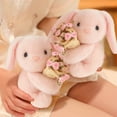 thumbnail image 1 of Snot Bear Embracing Flower Rose Plush Decor Cute Flower-Hugging Rabbit Dolls Plush animal keychain Bag Hanging Decoration for Valentine's Day Gift Home Decor, 1 of 8
