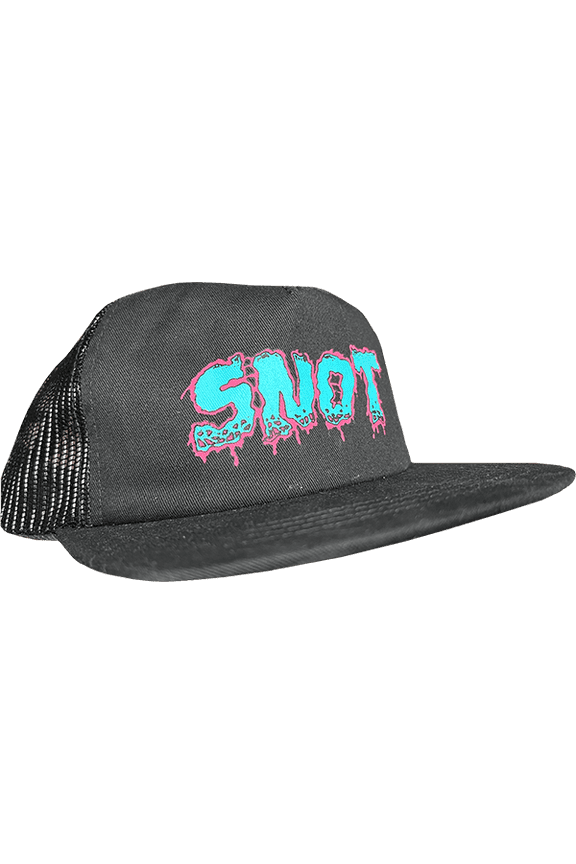 Meltdown Logo Classic Trucker Black Hat - Adjustable