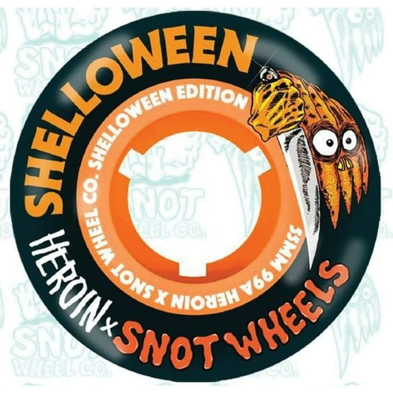 Snot Wheel Co. Shelloween Skateboard Wheels 99a 55mm Black