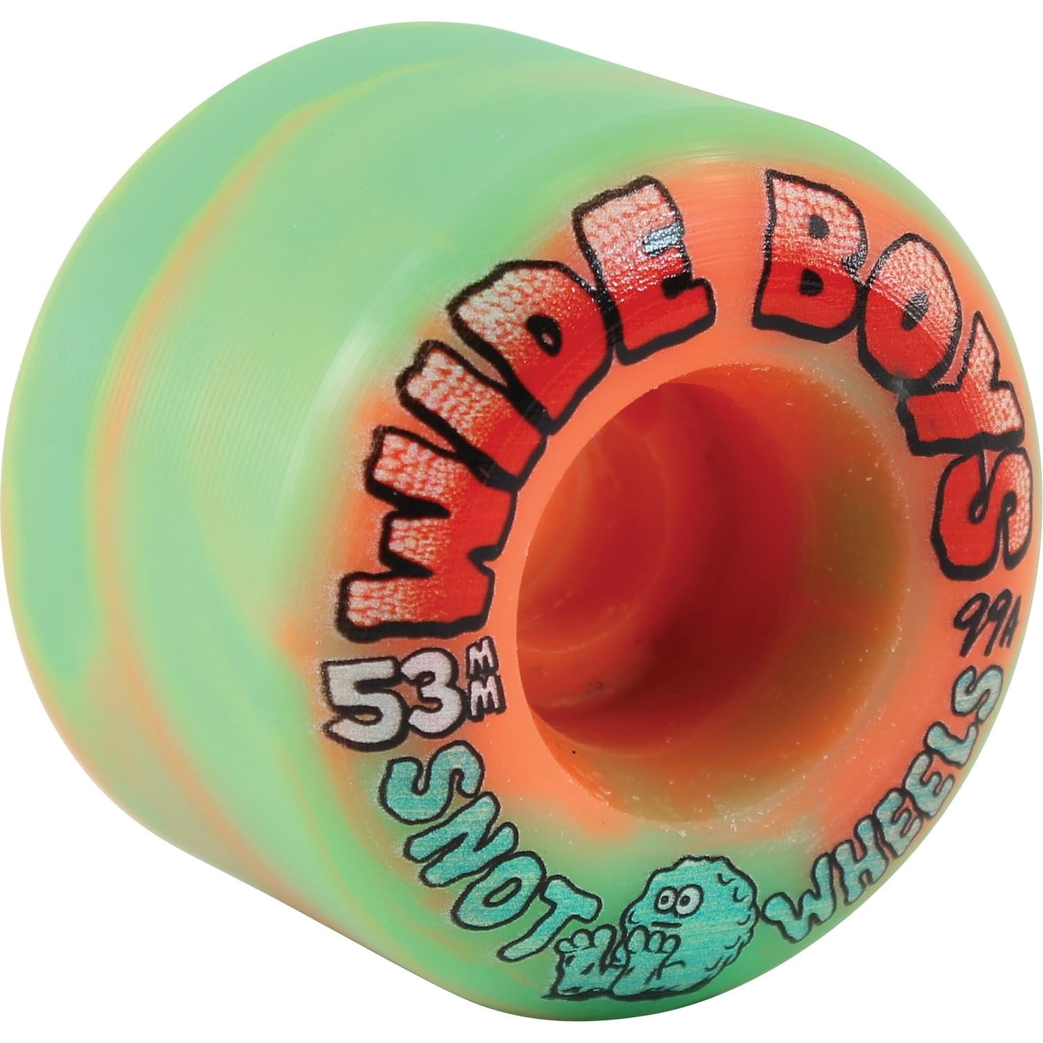 SNOT スノット　ウィール　53mm 99A スケートボード　スケボー Snot Wheel Co. Wide Boys Skateboard Wheels 99a 53mm White Glow