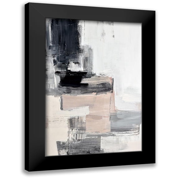 Snow , Aerial 17x24 Black Modern Framed Museum Art Print Titled - Peaches II
