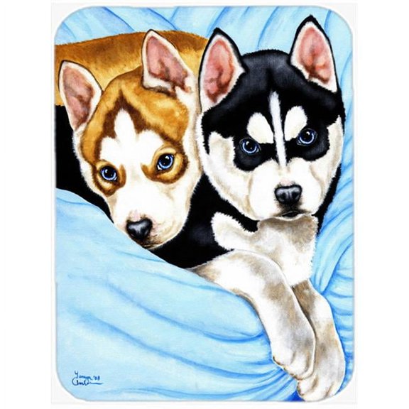 Snow Angels Siberian Husky Mouse Pad, Hot Pad or Trivet