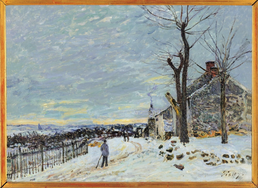 Snow At Veneux Nadon Canvas Art - (24 x 18)