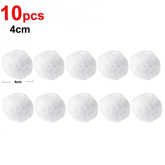 Snow Balls White Fur Pompom Hairball for Xmas Tree Pendant Kids Play Toys Indoor Outdoor Toy Christmas Decoration Snowballs
