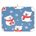 thumbnail image 1 of Snow Bear Pattern Drying Dish Mat Quick Drying Absorbent Soft Durable for Kitchen 18" x 24", 1 of 10