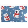 thumbnail image 1 of Snow Bear Pattern Memory Foam Area Rug 31"x20" Non Slip, Absorbent, Fade Proof for Living Room, Bedroom, Office, 1 of 7