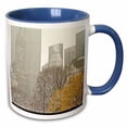 thumbnail image 1 of 3drose, Snow Blizzard in Central Park Manhattan New York City Ice Skate Ring, 11oz Two-tone Blue Mug, 1 of 6