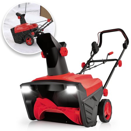 Snow Blower, 20” Corded Walk-Behind Snow Blower with 15 AMP Motor, 30 FT Throwing Distance, Directional Chute & Dual LED Lights, Electric Snow Thrower Shovel for Driveways, Sidewalks