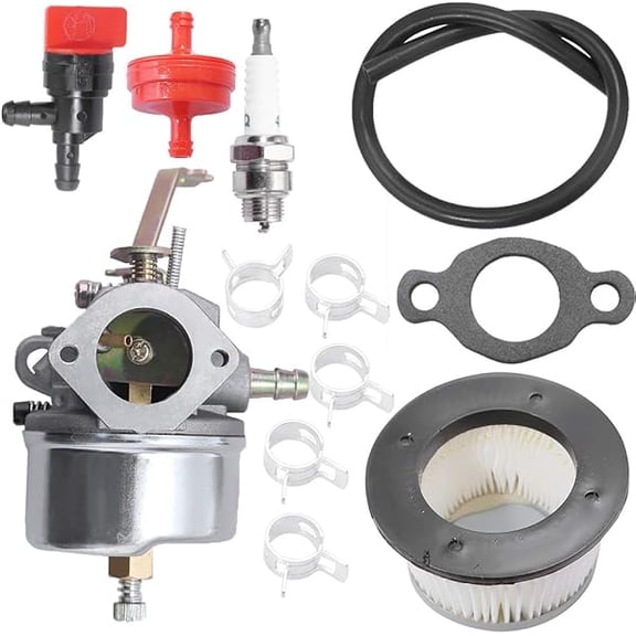 Snow Blower Carburetor with Air Filter Replacement for 632631 and 632230, Compatible with Tecumseh H30 H50 H60 HH60 5HP6HP 4-Cycle Engines