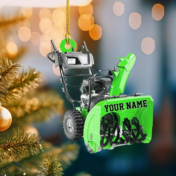 Snow Blowers Christmas Ornament, Snow Blowers Ornament Gift Snow Blowers Christmas Ornament, Snow Blowers Tree Hanging Ornament (SB1) - 3083 (Green)