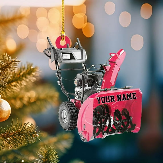 Snow Blowers Christmas Ornament, Snow Blowers Ornament Gift Snow Blowers Christmas Ornament, Snow Blowers Tree Hanging Ornament (SB1) - 3083 (Pink)