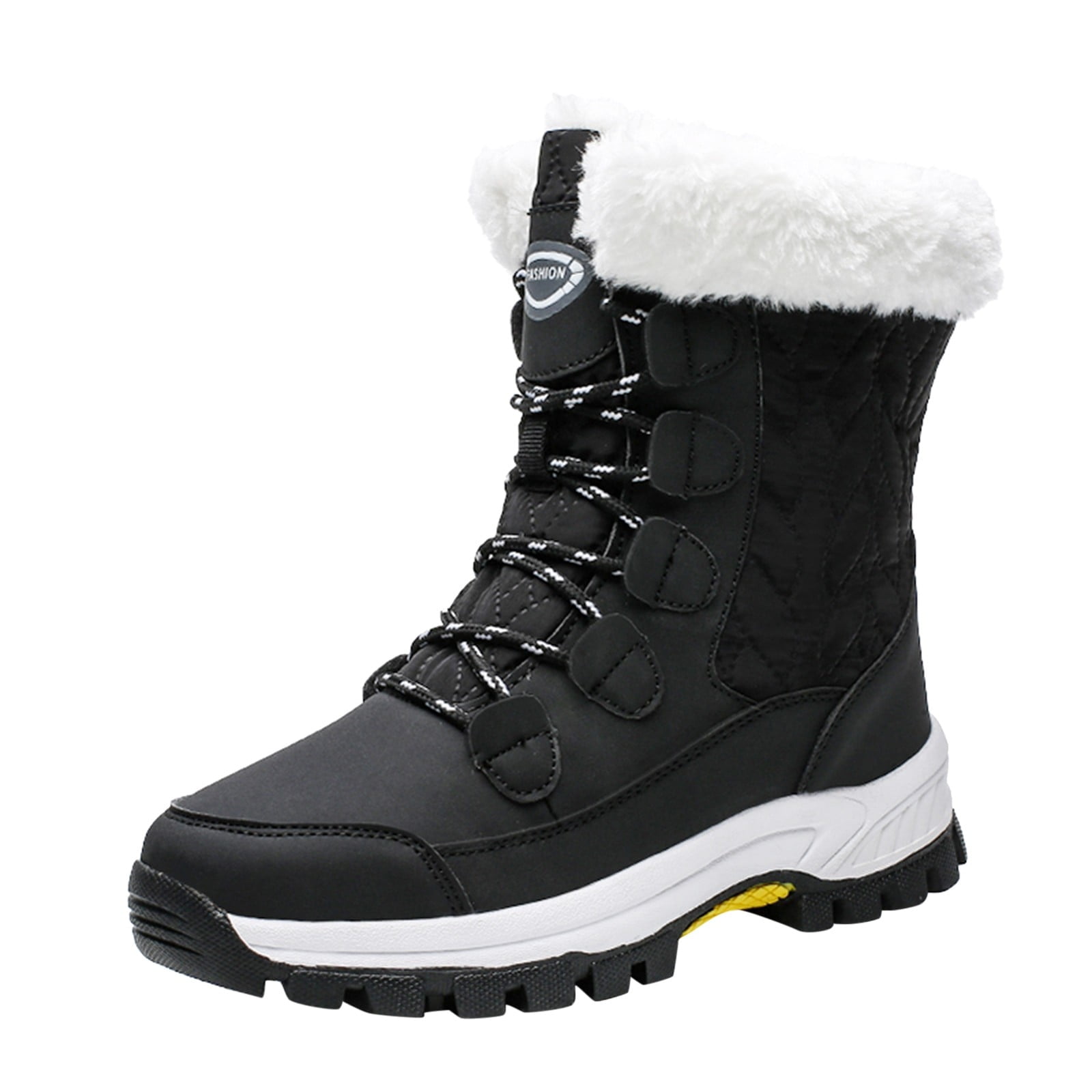 Snow Boots Flat Proof Warm LaceUp Boots Women Water Keep Velvet Round Toe Shoes Plus Women s Boots Fuzzy Snow Boots for Women Fuzzy Boots for Women Winter Women Snow Boots Size 8