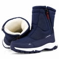 thumbnail image 1 of Snow Boots For Men Women Waterproof Insulated Anti-Slip Warm Winter Shoes Lightweight Faux Fur Lined Frosty Warm Outdoor Boots Blue size 11, 1 of 4