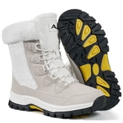 Ecetana Snow Boots For Women Winter Waterproof Shoes Thickened Faux Fur Lined Frosty Warm Outdoor Boots