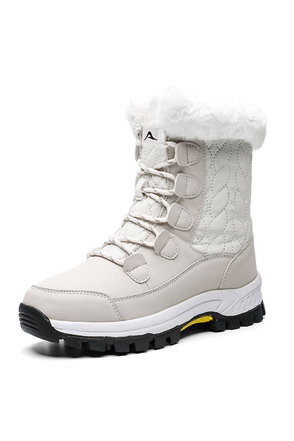 Snow Boots For Women Winter Waterproof Shoes Thickened Faux Fur Lined Frosty Warm Outdoor Boots