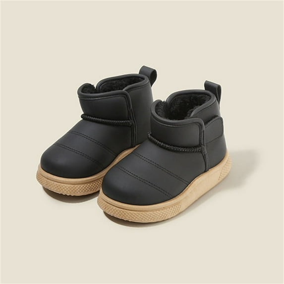 Snow Boots for Girls Boys Fleece Waterproof Warm Fashion Casual Solid Color Cute Comfortable Soft Lightweight Thick Shoes Outdoor Faux Fur Winter Warm Boots