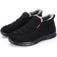 thumbnail image 1 of Snow Boots for Men Women: Water-resistant Winter Shoes Lightweight Warm Fur Lined Winter Boots - Slip On Casual Shoes Anti-Slip Sneakers Unisex Outdoor Comfort Ankle Boots Black Blue, 1 of 10