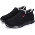 thumbnail image 1 of Snow Boots for Men Women: Water-resistant Winter Shoes Lightweight Warm Fur Lined Winter Boots - Slip On Casual Shoes Anti-Slip Sneakers Unisex Outdoor Comfort Ankle Boots Black Blue, 1 of 10