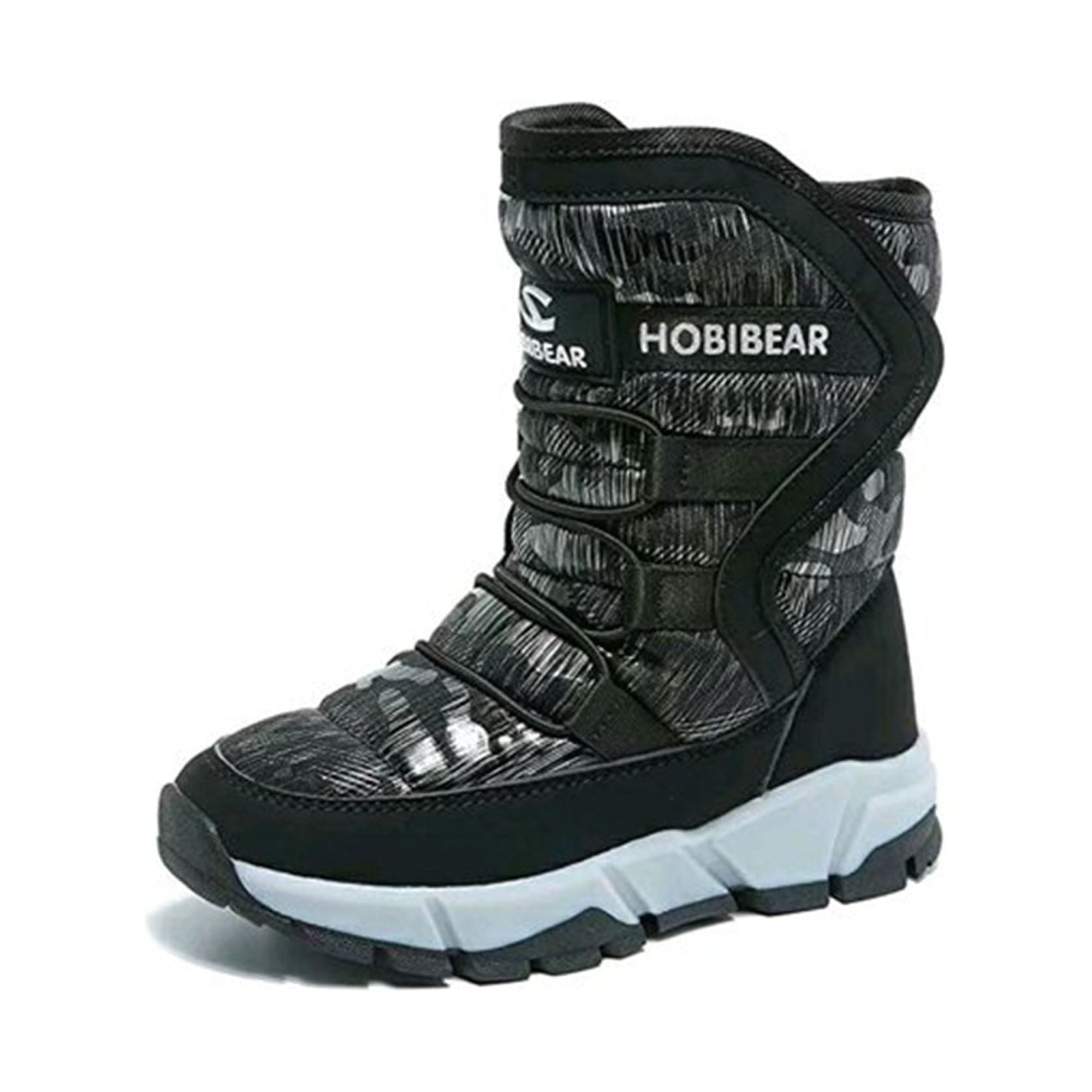 MEMBER'S MARK Boy's Snow Boots Blue / Black Cozy Warm Lining Adjustable Closure
