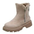 thumbnail image 1 of Snow Boots With Warm And Cosy Women's Leather Boots Real Wool Winter Boots For Comfort And Warmth, 1 of 9