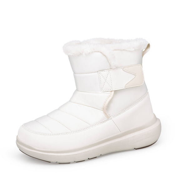 Snow Boots for Women,Women Thermal Insulated Winter Boots With Comfortable Traction Outsole And Warm for Outdoor Walking In Cold Weather Conditions,Winter Boots for Women,White,6.5