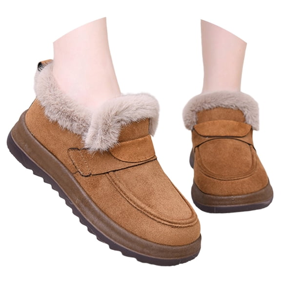 Snow Boots for Women,Women Winter Boots Flat Sole Round Toe Bootie for Outdoor Wear In Rich Melange Tones Providing Comfort And Warmth,Winter Boots for Women,Orange,5.5