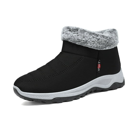 Snow Boots for Women,Women Winter Fashion Boots Flat Non- Sole Short Warm Comfortable On Design for Cold Weather Outdoor Activities,Winter Boots for Women,Black,6