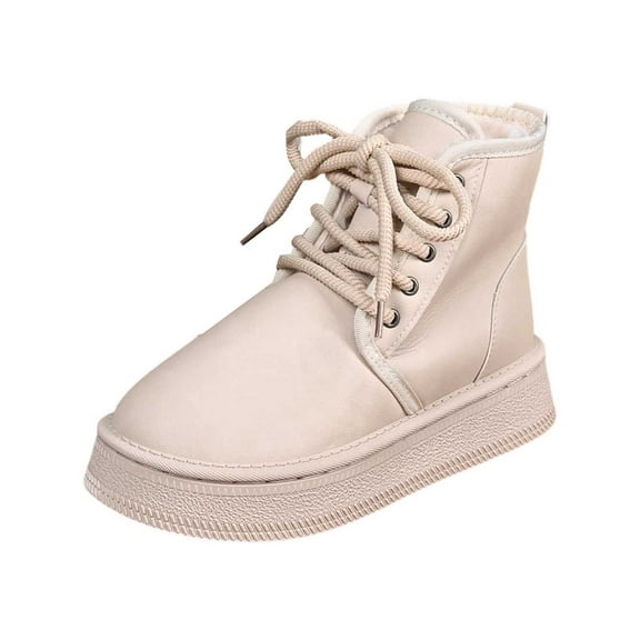 Snow Boots for Women,Women Winter Thermal On Boots Outdoor Ankle Booties With Comfortable Traction Sole for Cold Weather Walking And Hiking,Winter Boots for Women,Beige,6