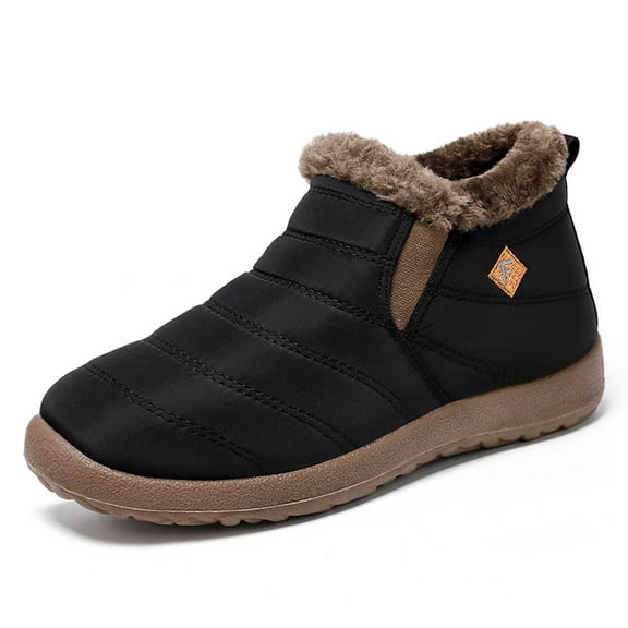 Snow Boots for Women,Women's Insulated Winter Boots High Top On Outdoor Hiking Cold Weather Warm Lined Booties for Ladies,Winter Boots for Women,Black,6