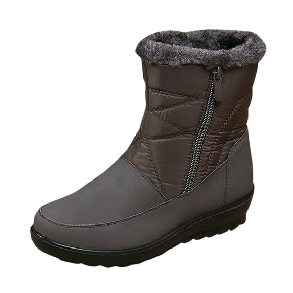 Snow Boots for Women,Women's Thermal Winter Boots Non- Traction Comfortable Cushioned Insulated Cold Weather Outdoor Footwear,Winter Boots for Women,Brown,8.5