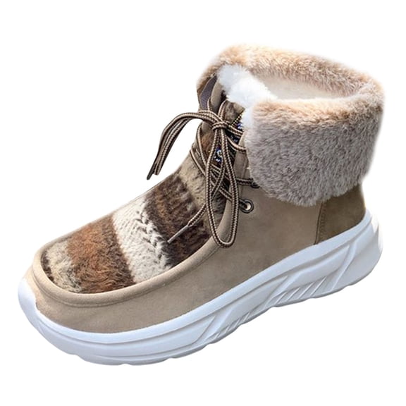 Snow Boots for Women,Women's Winter Boots for Cold Weather Fashionable Casual Outdoor Comfortable Traction Ankle Warm Footwear,Winter Boots for Women,White,6.5