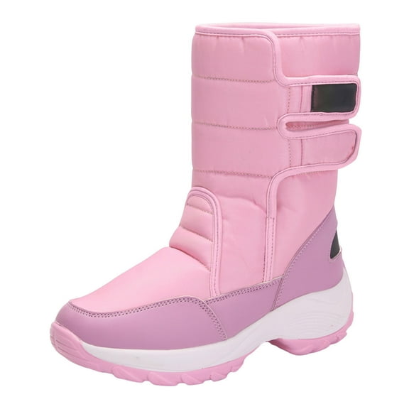 Snow Boots for Women,Women's Winter Boots Insulated Padded Warm Comfortable Non- Outdoor Thermal Footwear for Cold Weather,Winter Boots for Women,Pink,9