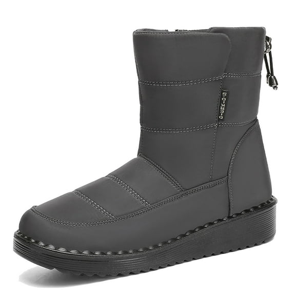 Snow Boots for Women,Women's Winter Boots Thigh High Insulated Footwear with Non- Sole for Extreme Cold Weather and Comfort,Winter Boots for Women,Grey,6.5