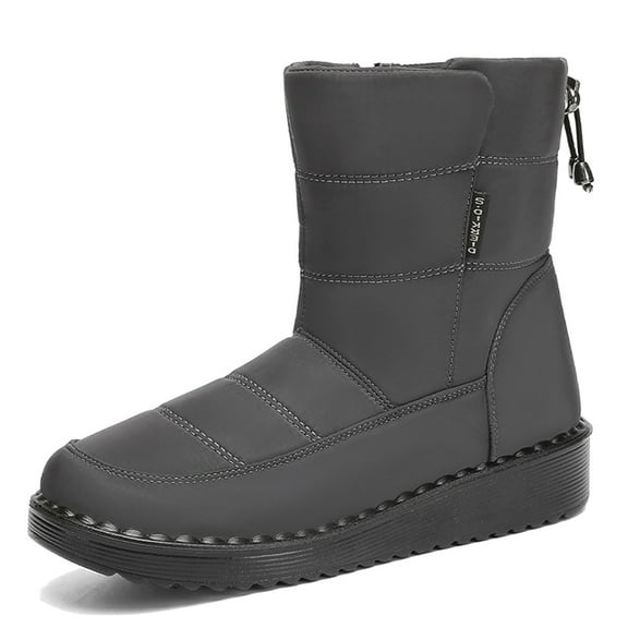 Snow Boots for Women,Women's Winter Boots Thigh High Insulated Footwear with Non- Sole for Extreme Cold Weather and Comfort,Winter Boots for Women,Grey,6.5