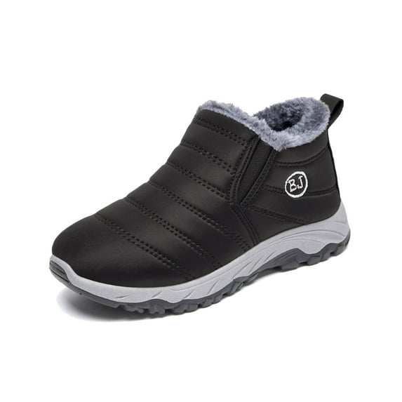 Snow Boots for Women,Women's Winter Fashion Flat Boots On Non- Sole Warm Comfortable Short Boots for Cold Weather Outdoor Activities,Winter Boots for Women,Black,7.5