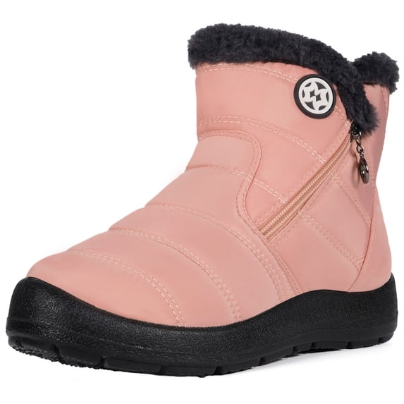 Snow Boots Womens Winter Ankle Boots Ladies Warm Fur Lined Booties Thickening Shoes Zip Flat Sneakers Outdoor Booties