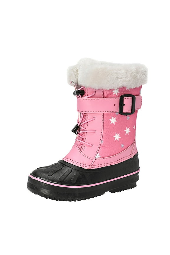 Snow Boots for Kids - Insulated Waterproof Winter Snow Boots for Boys and Girls - Little Kid and Big Kid Size 6 to 16 Mid-Calf Boots