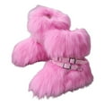 thumbnail image 1 of Snow Boots for Women,Punk Style Studded Furry Boots With Built In Height And Shearling Insulation,Winter Boots for Women,Pink,7.5, 1 of 8