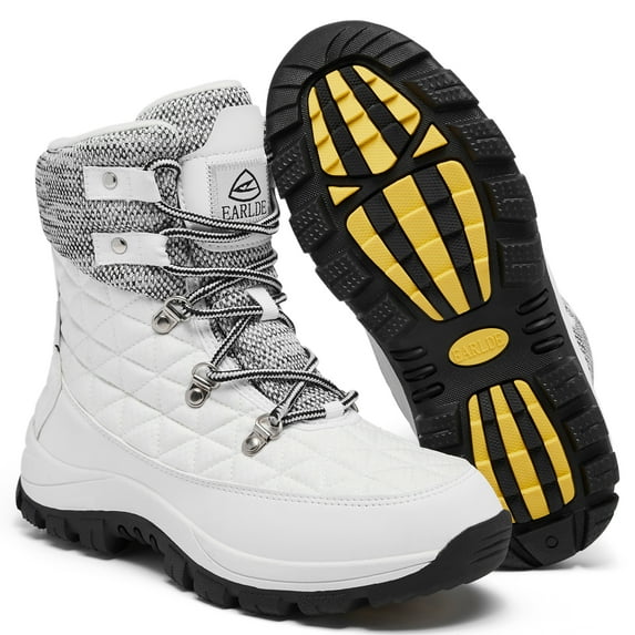 Snow Boots for Women Waterproof Outdoor Hiking Shoes Winter Warm Mid Calf Boots