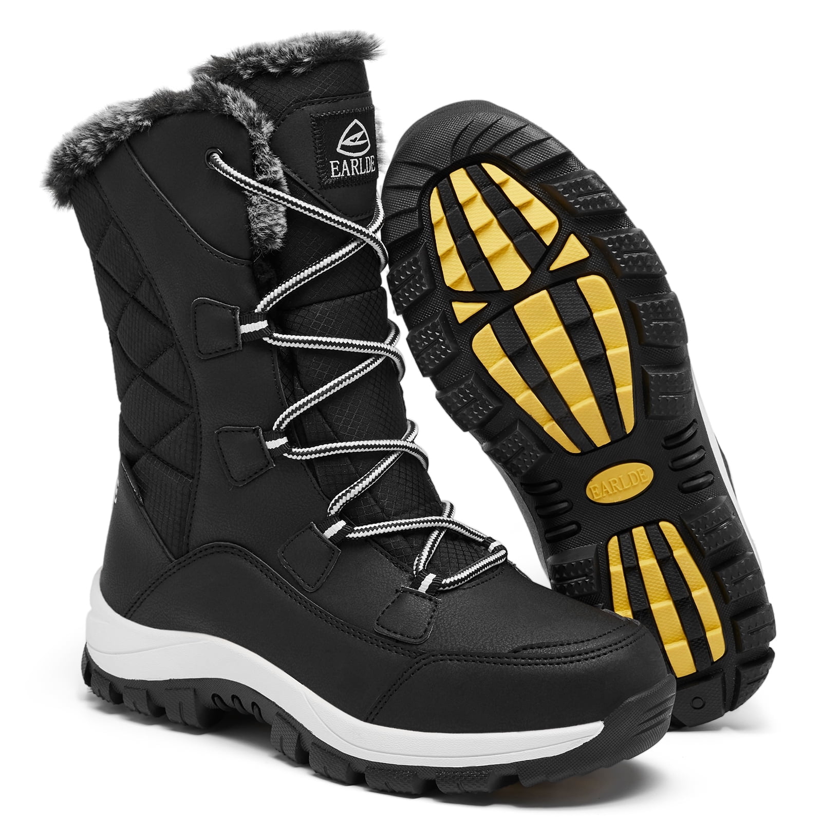 Snow Boots for Women Waterproof Outdoor Hiking Shoes Winter Warm Mid Calf Boots