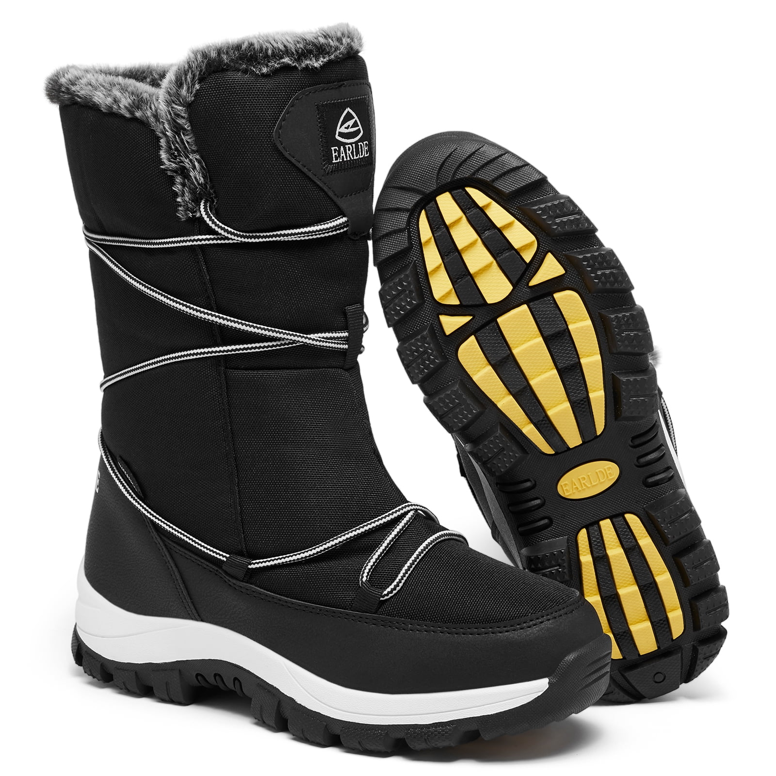 Snow Boots for Women Waterproof Outdoor Hiking Shoes Winter Warm Mid Calf Boots