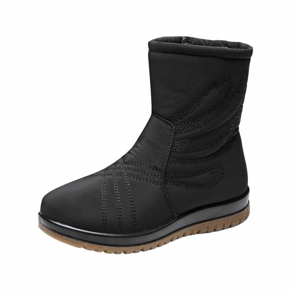 Snow Boots for Women,Women Insulated Boots for Extreme Cold Weather Winter Traction Outdoor Warm Thermal Footwear,Winter Boots for Women,Black,6.5