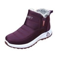 thumbnail image 1 of Snow Boots for Women,Women On Winter Boots Lined Warm Comfortable Outdoor Walking Shoes for Cold Weather,Winter Boots for Women,Purple,8, 1 of 9