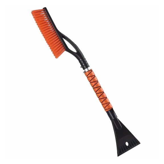 Snow Brush and Ice Scraper for Car Windshield, 27 Inch Aluminum Snow Removal Tool with Foam Grip, Detachable Snow Broom & Ice Scraper for Cars, Trucks, SUVs