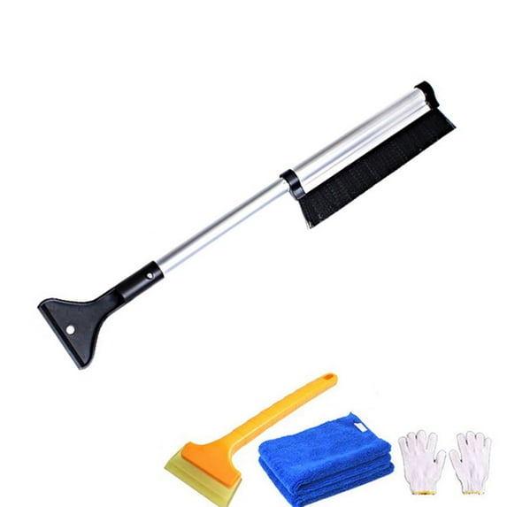 Snow Brush and Ice Scraper for Car Windshield Cleaning Extendable Snow Remover with Foam Grip Truck Accessories Winter Car Care Tool