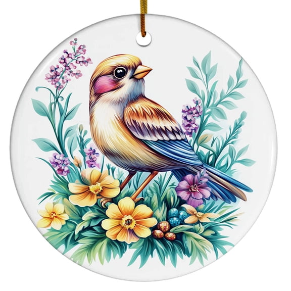 Snow Bunting Ornament, Bird Ornament with Snow Bunting Design, Ornament for Animal Lovers, Gift for Women, Men, Boys, Girls, Gift for Birthdays & Christmas, Christmas Ornament 2025